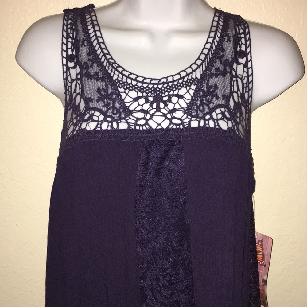 Love fire crochet lace dress fully lined brand new with tags